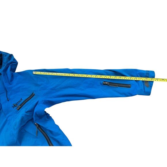 Marmot GoreTex Blue Black Full Zip Hooded Jacket Mens Large - Picture 6 of 10